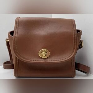 Vintage COACH 9018 Emmie Flap BT Crossbody Flap Bag Rare 90s USA Leather